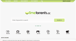 Desktop Screenshot of limetorrents.cc