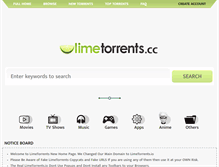 Tablet Screenshot of limetorrents.cc